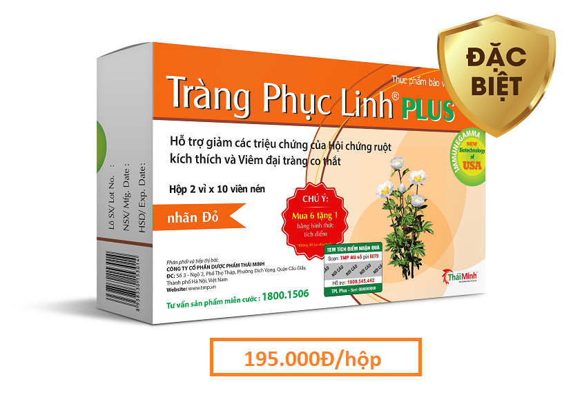 Tràng Phục Linh & Tràng Phục Linh PLUS dành cho bệnh Đại tràng: Cam kết hoàn lại 100% tiền nếu không giảm triệu chứng đau bụng, đi ngoài